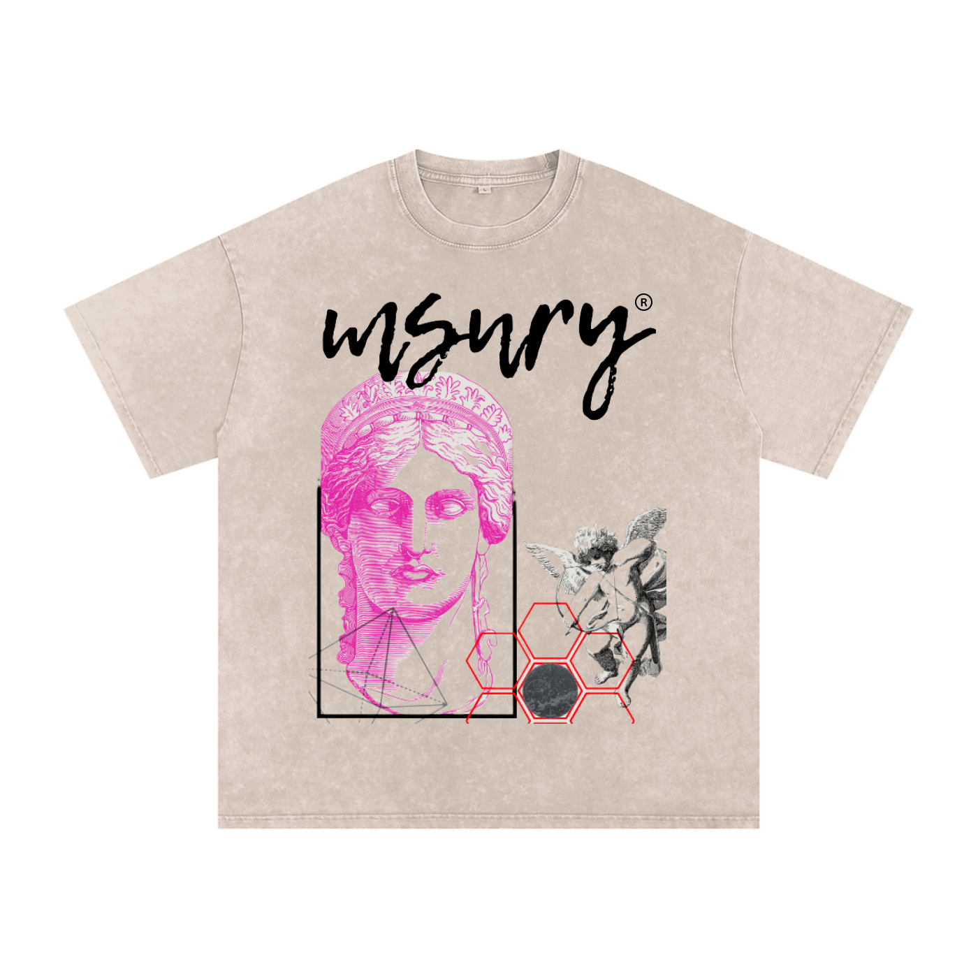 Snow Washed Oversized Cotton T-Shirt