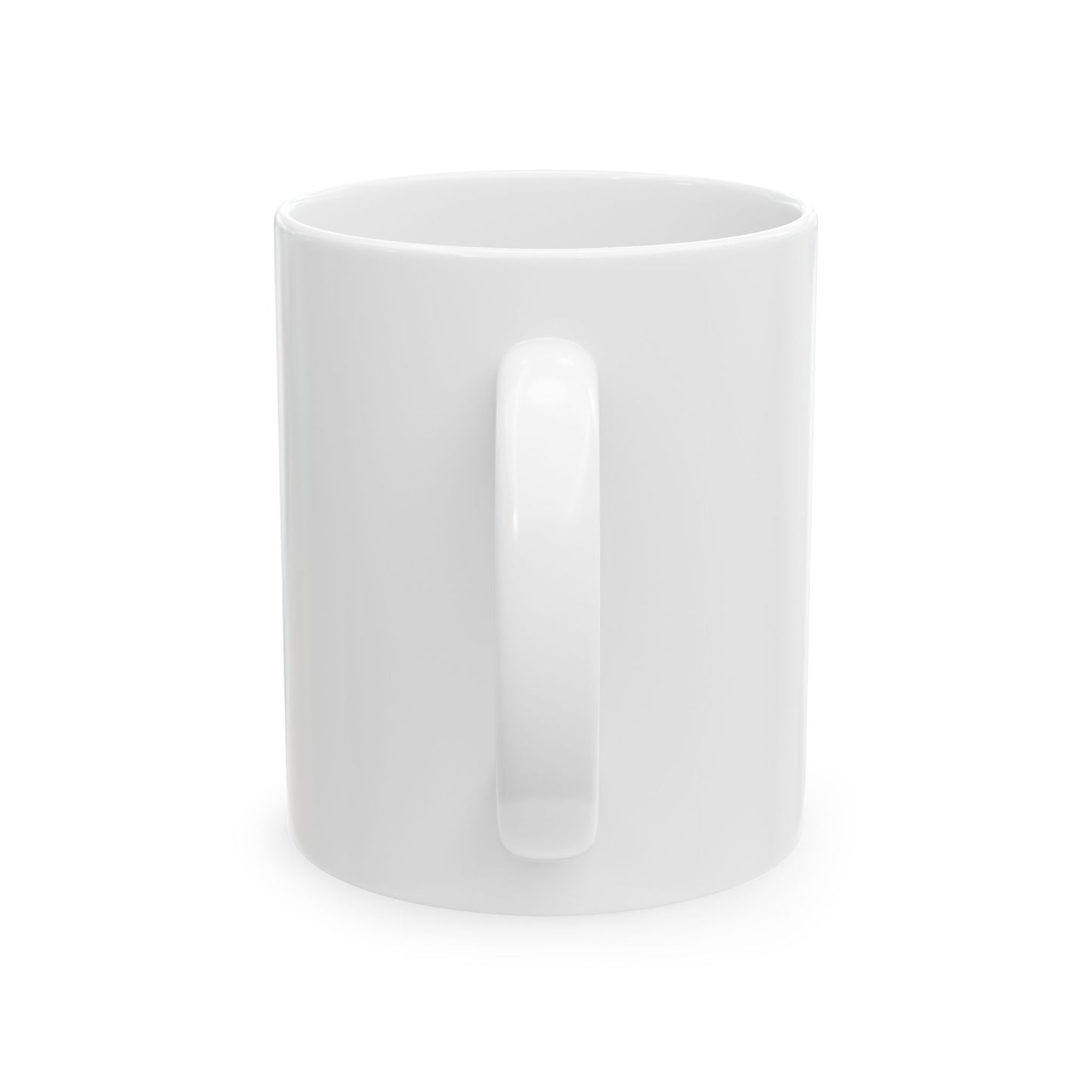 Geometric Cube Monogram Mug — Minimalist Black Line Ceramic Coffee Cup (11oz, 15oz)