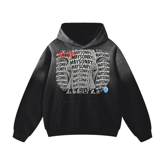 Heavyweight Sunfade Oversized Hoodie- MAYSON ELEPHANT