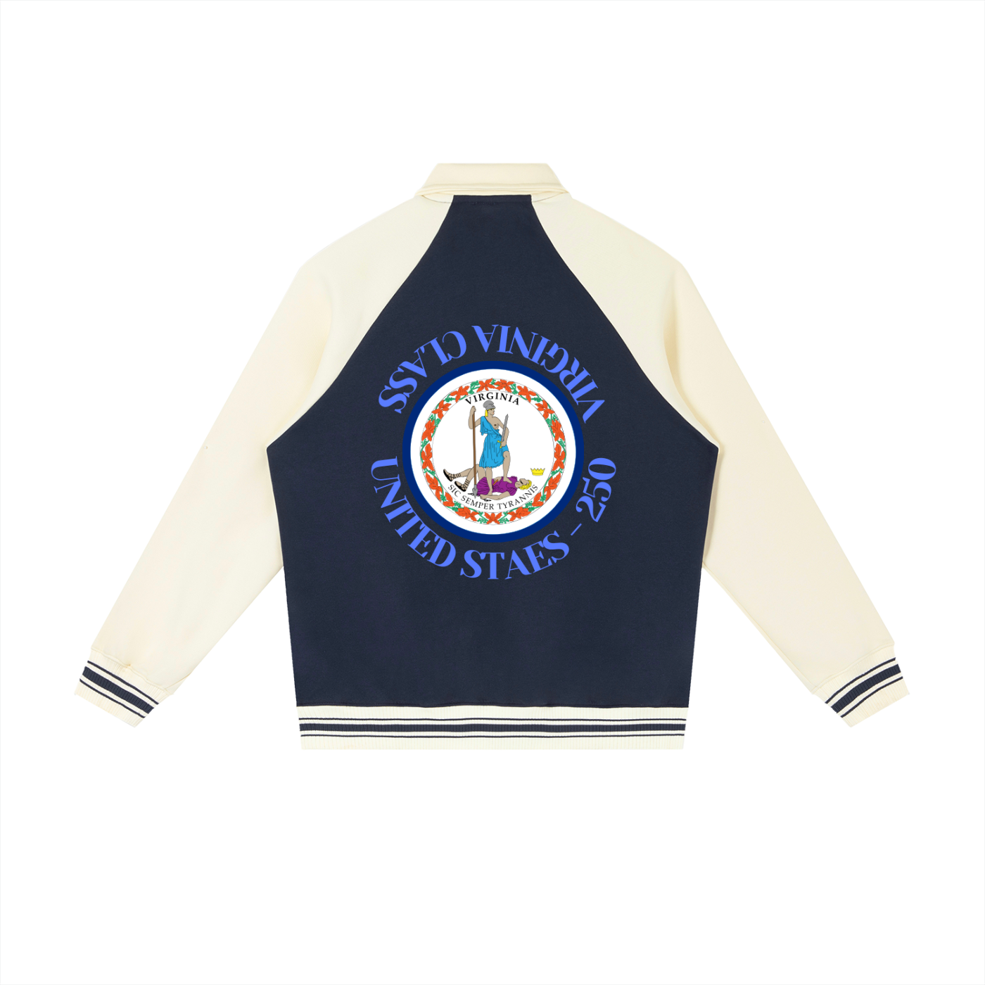 Contrast Raglan Sleeve Baseball Jacket