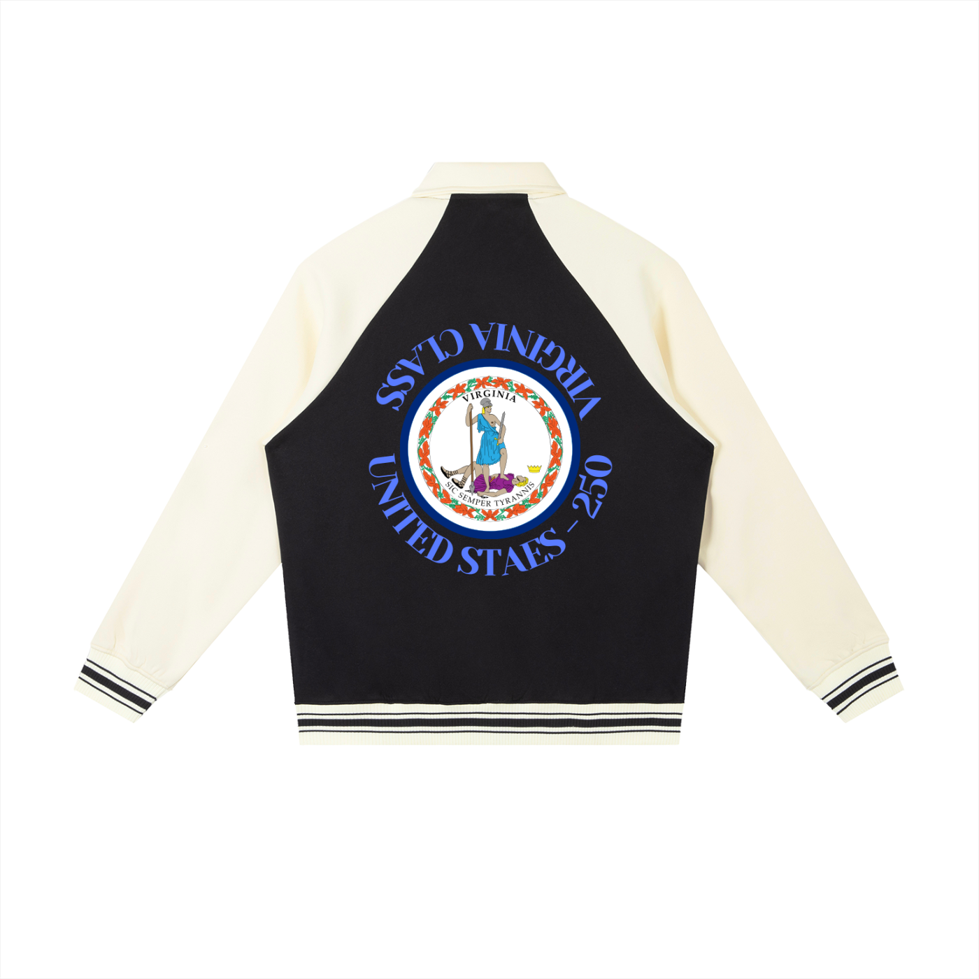 Contrast Raglan Sleeve Baseball Jacket