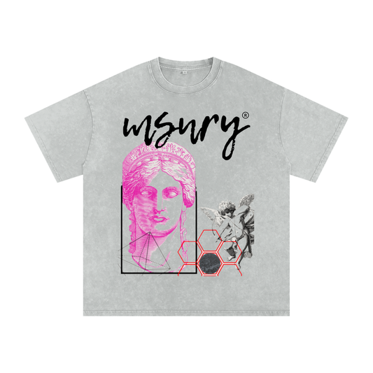 Snow Washed Oversized Cotton T-Shirt