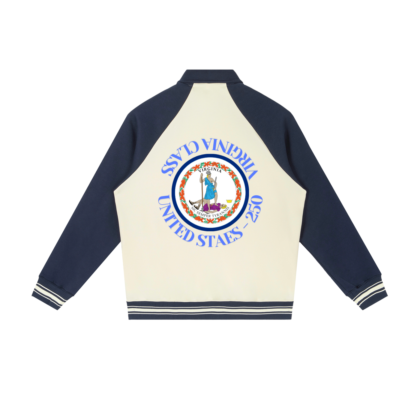Contrast Raglan Sleeve Baseball Jacket