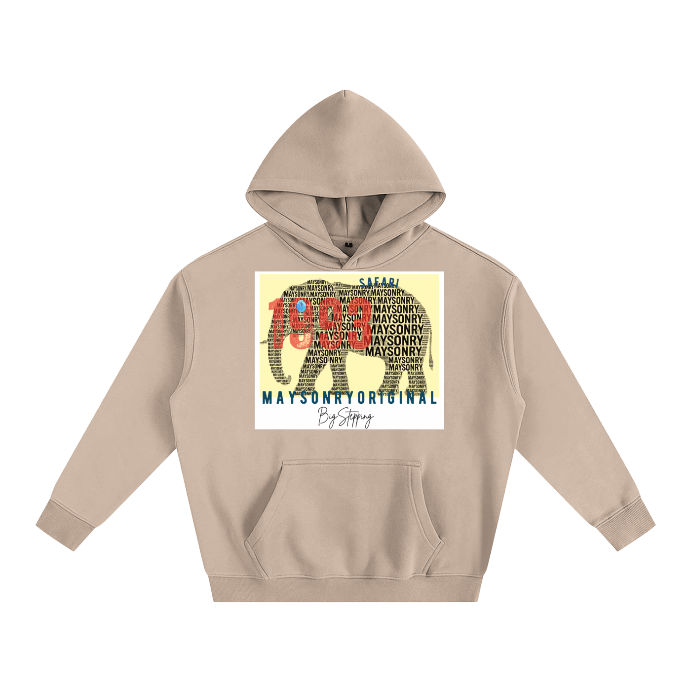 Oversize Fleeced Hoodie- MAYSON-ELEPHANT