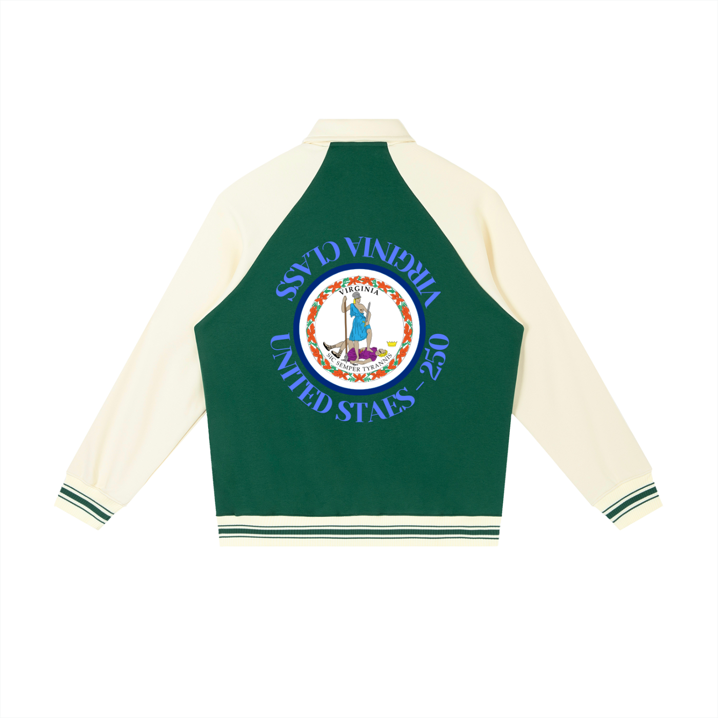 Contrast Raglan Sleeve Baseball Jacket