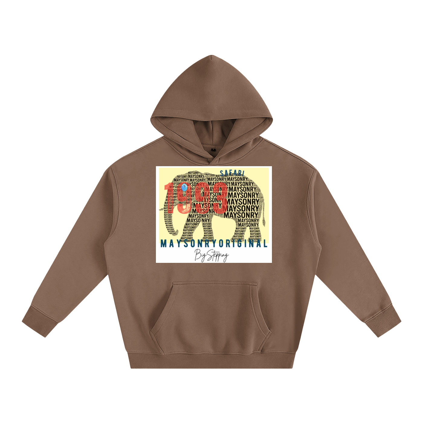 Oversize Fleeced Hoodie- MAYSON-ELEPHANT