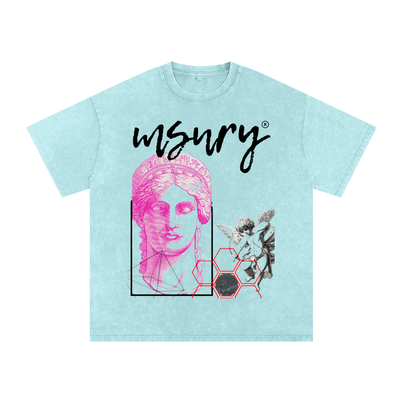 Snow Washed Oversized Cotton T-Shirt