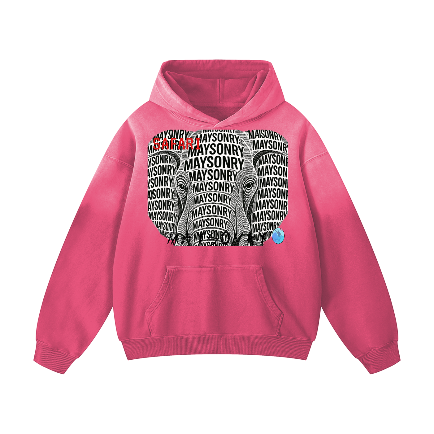 Heavyweight Sunfade Oversized Hoodie- MAYSON ELEPHANT