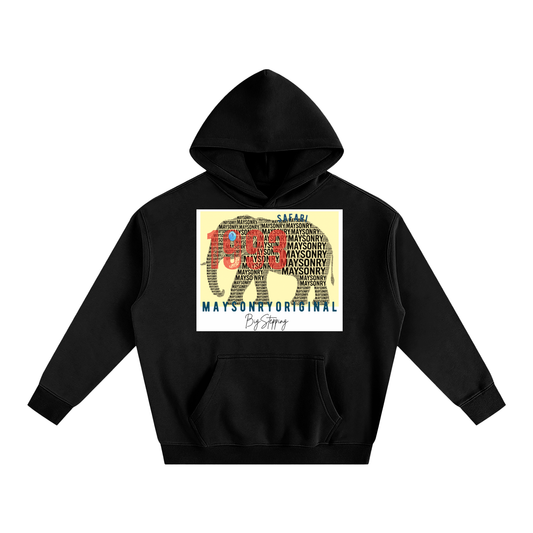 Oversize Fleeced Hoodie- MAYSON-ELEPHANT
