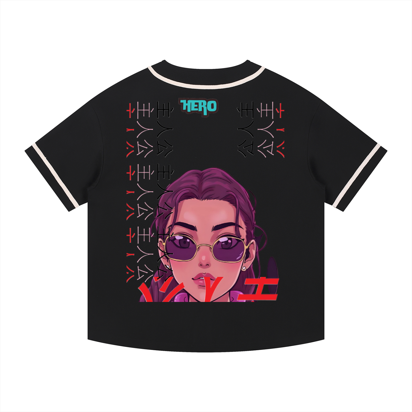 Contrast Piped Button-Up Jersey