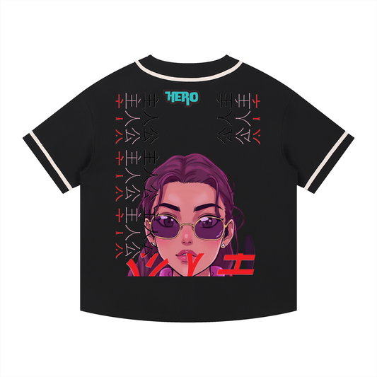 Contrast Piped Button-Up Jersey