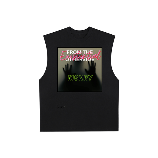 Raw Edge Cotton Tank Top