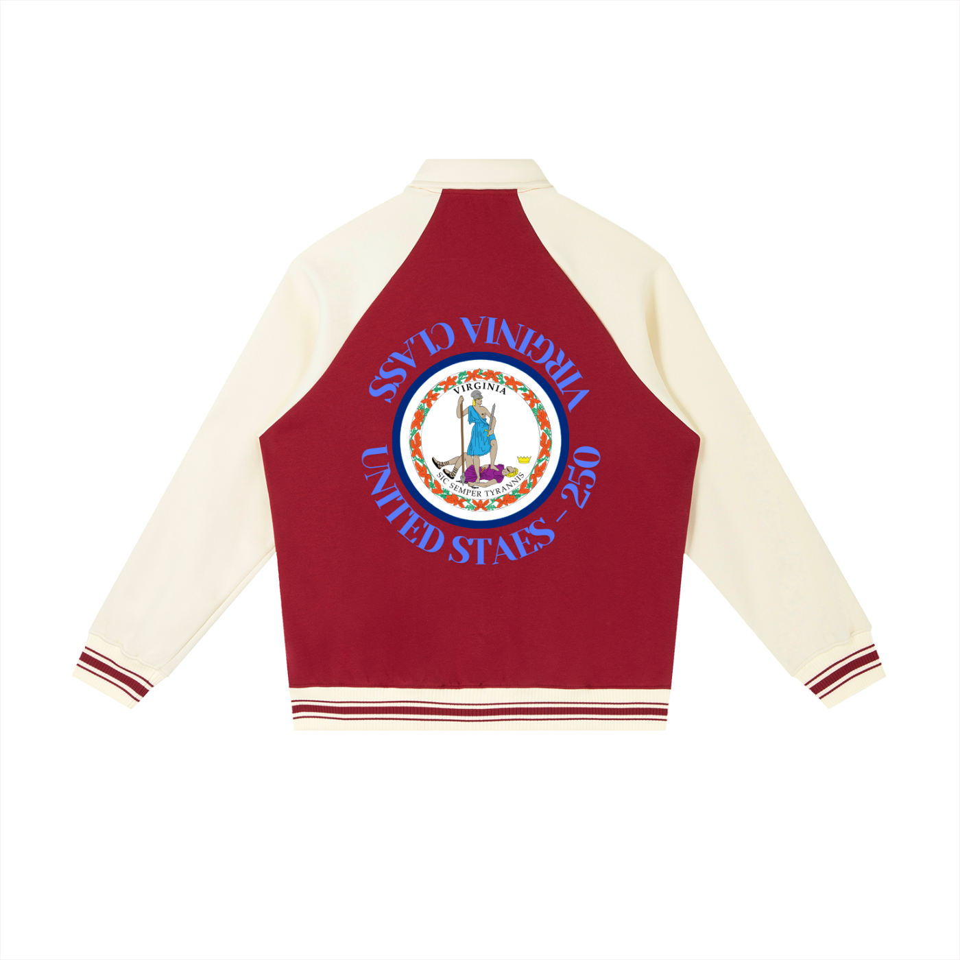 Contrast Raglan Sleeve Baseball Jacket