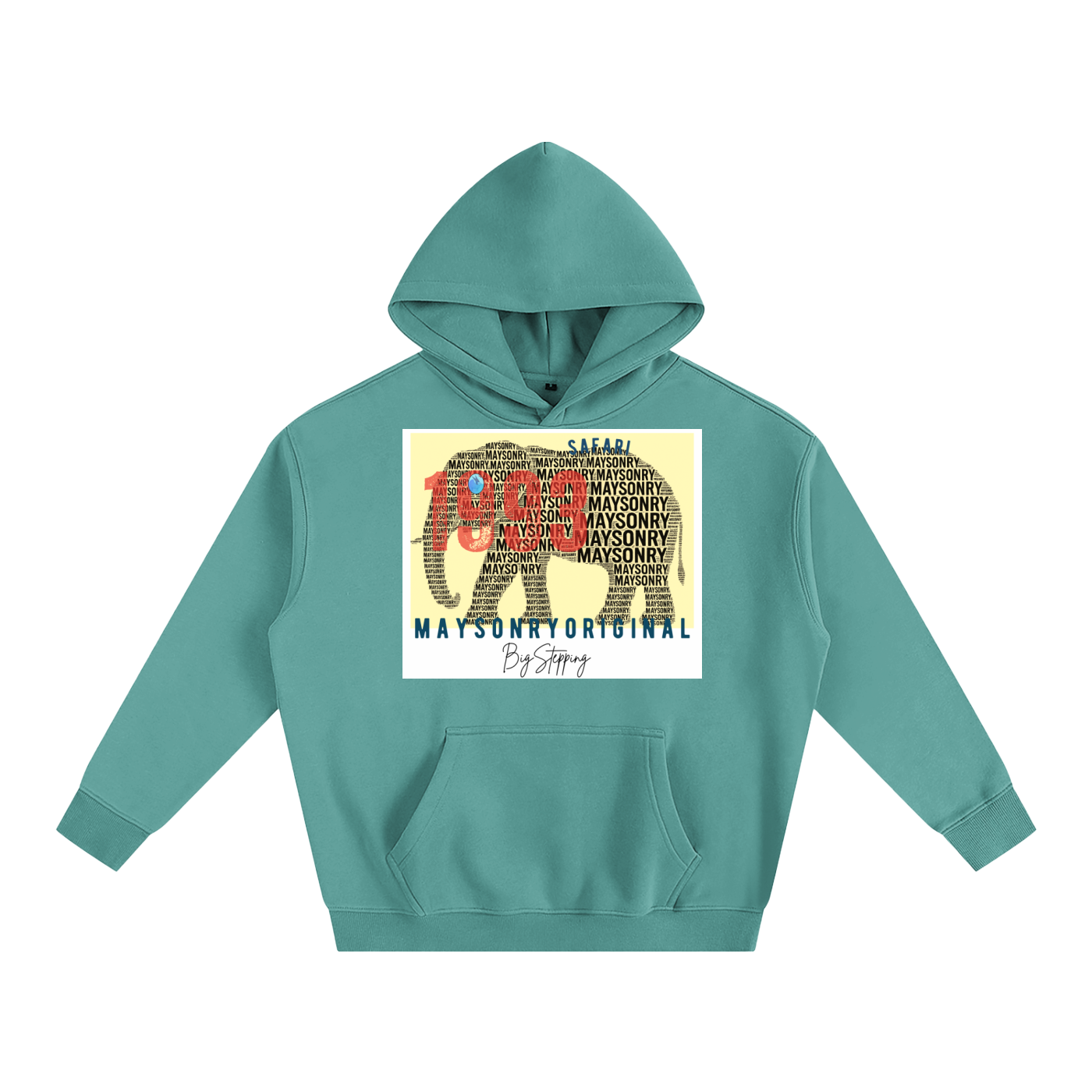 Oversize Fleeced Hoodie- MAYSON-ELEPHANT